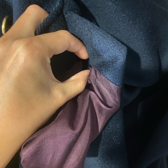 Vintage George David Fashions Navy Double-Breasted Coat with Gold Buttons - Picture 14 of 16